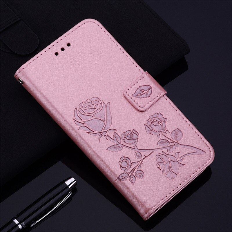 Leather Flip Case Voor Oppo Realme C21 Case Wallet Cover Back Coque Case Voor Realme C21 C 21 6.5 Чехол fundas Protector Shell Tas: Rose(Pink)