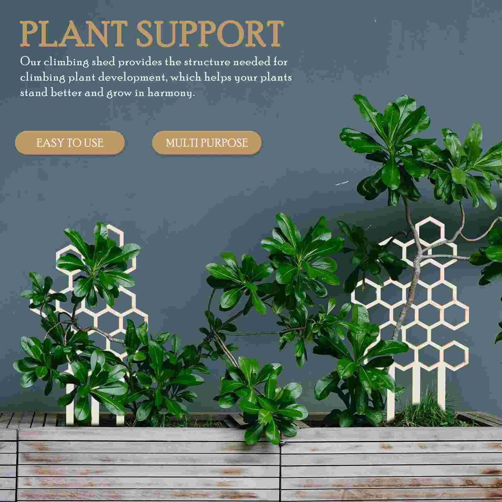 3pcs Plant Flower Trellis Honeycomb Garden Trellis Vine Climbing Support Rack