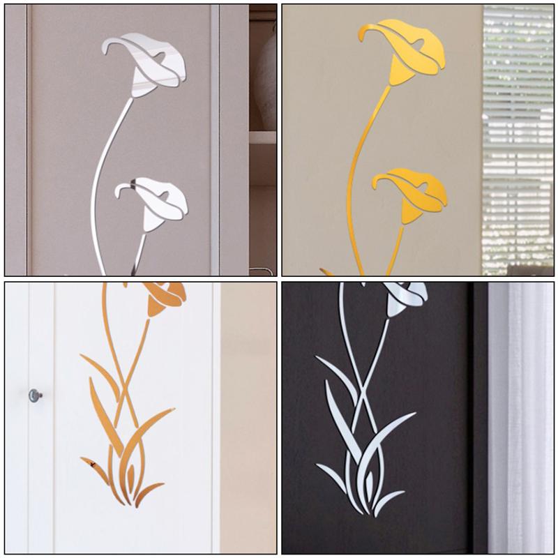 2Pcs Morning Glory Muurstickers Verwijderbare Muurstickers Spiegel Vliegtuig Stickers