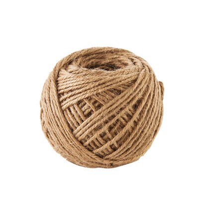 Naturligt jute reb 40m håndlavet tilbehør hamp jute reb til boks snor bryllup tags dekoration wrap decor: C