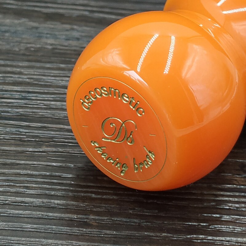 Dscosmetic-brocha de afeitar con mango de resina zanahoria y nudos de pelo sintético, para hombre, afeitado en húmedo, 26mm