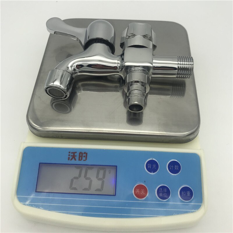 Washing Machine Tap Wall Mount Chrome Finished Small Tap Decorative Double Garden Faucet Double Using Bibcock Taps