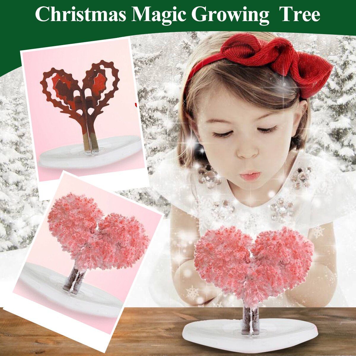 Kerstversiering Magic Groeiende Papier Kristallen Boom Magisch Grappige Kerstbomen Kids Novelty Speelgoed Voor Kinderen