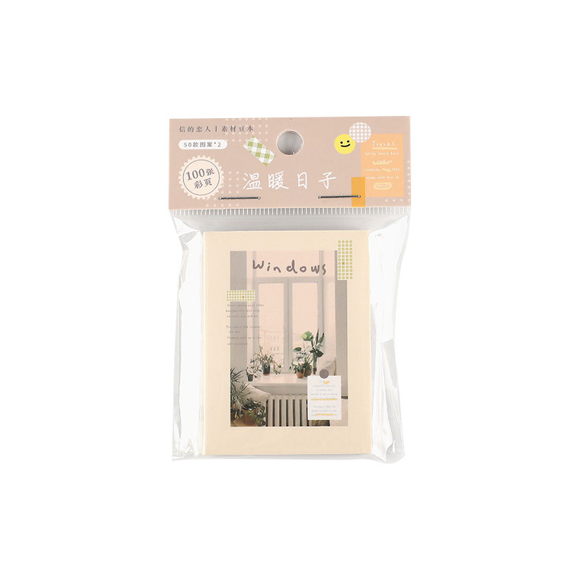 100 ark ins mini fickbok scrapbooking material papper gör-det-själv handgjorda skräp journal planerare collage material dekor papper