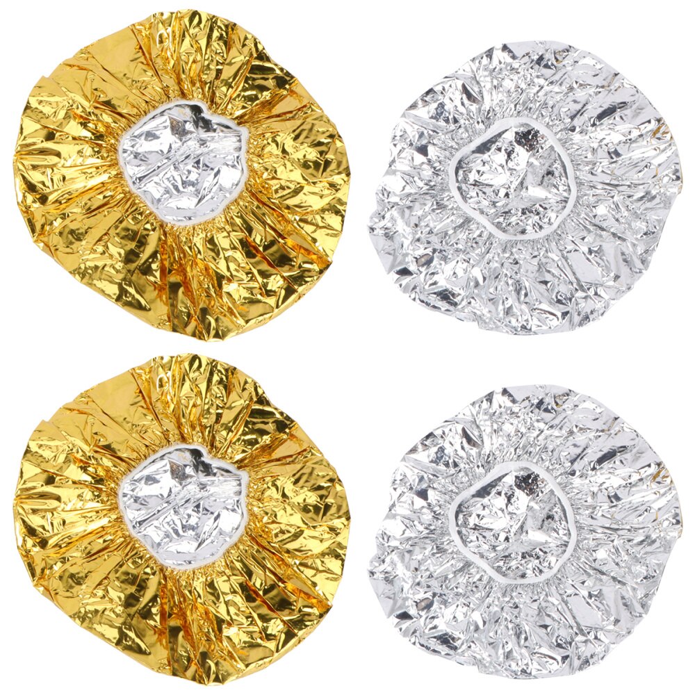 Cappucci da colorare per capelli monouso elastici in alluminio con cappuccio da parrucchiere 4 pezzi per signora