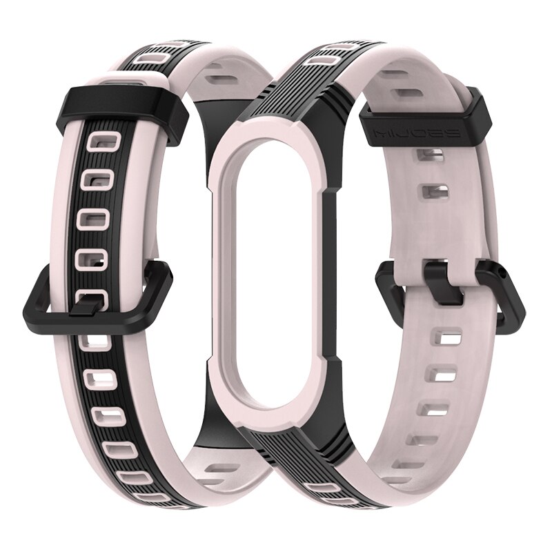 Pulsera para Miband 8 7 6 5 WatchBand para Xiaomi Mi Band 7 5 4 3 pulsera de silicona para Miband 6 7 pulsera NFC Global Band: XS / Blanco