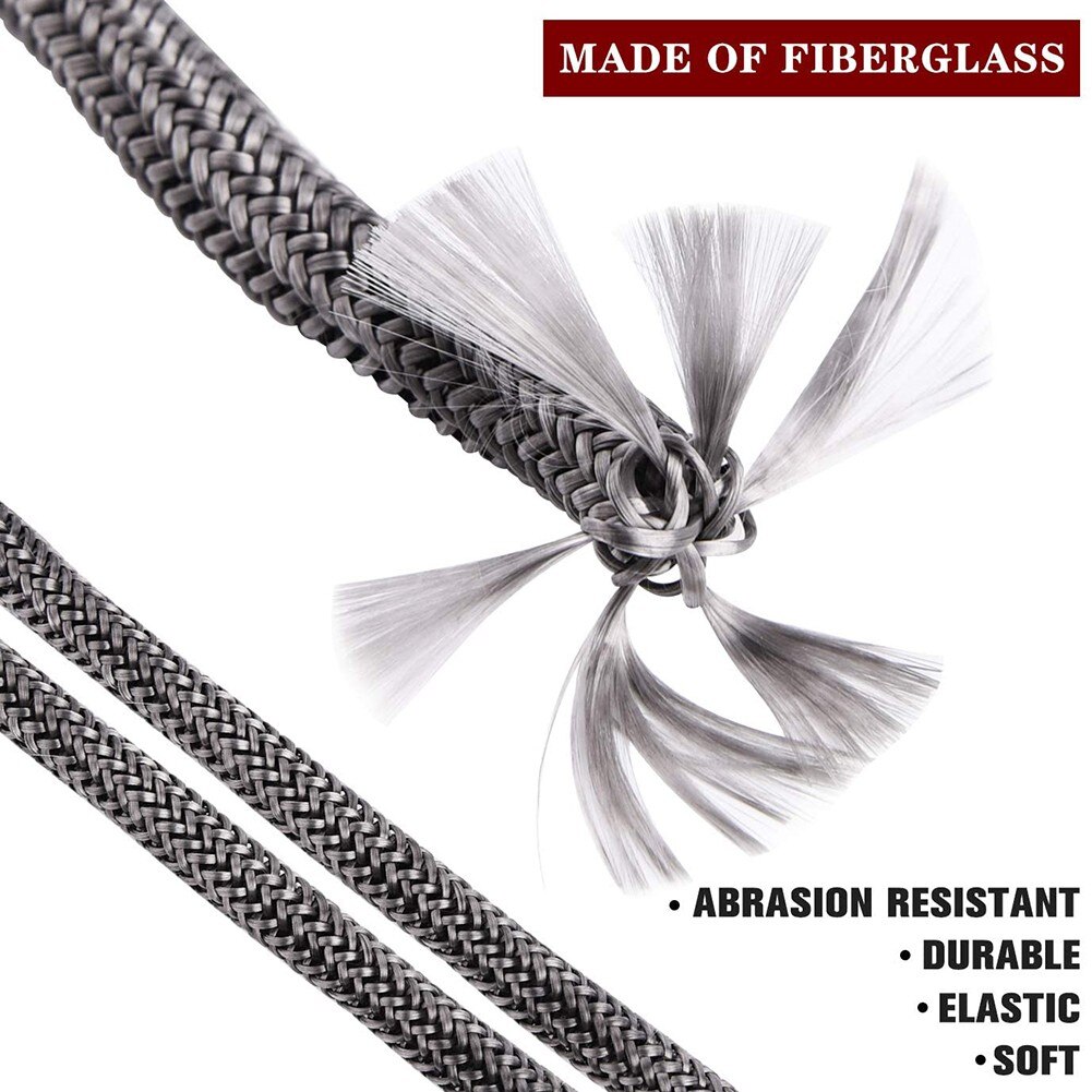 2m*10/12mm Black Fibreglass Rope Wood Burning Stove Heater Log Burner Door Seal Gasket Anti High Temperature Oven Part