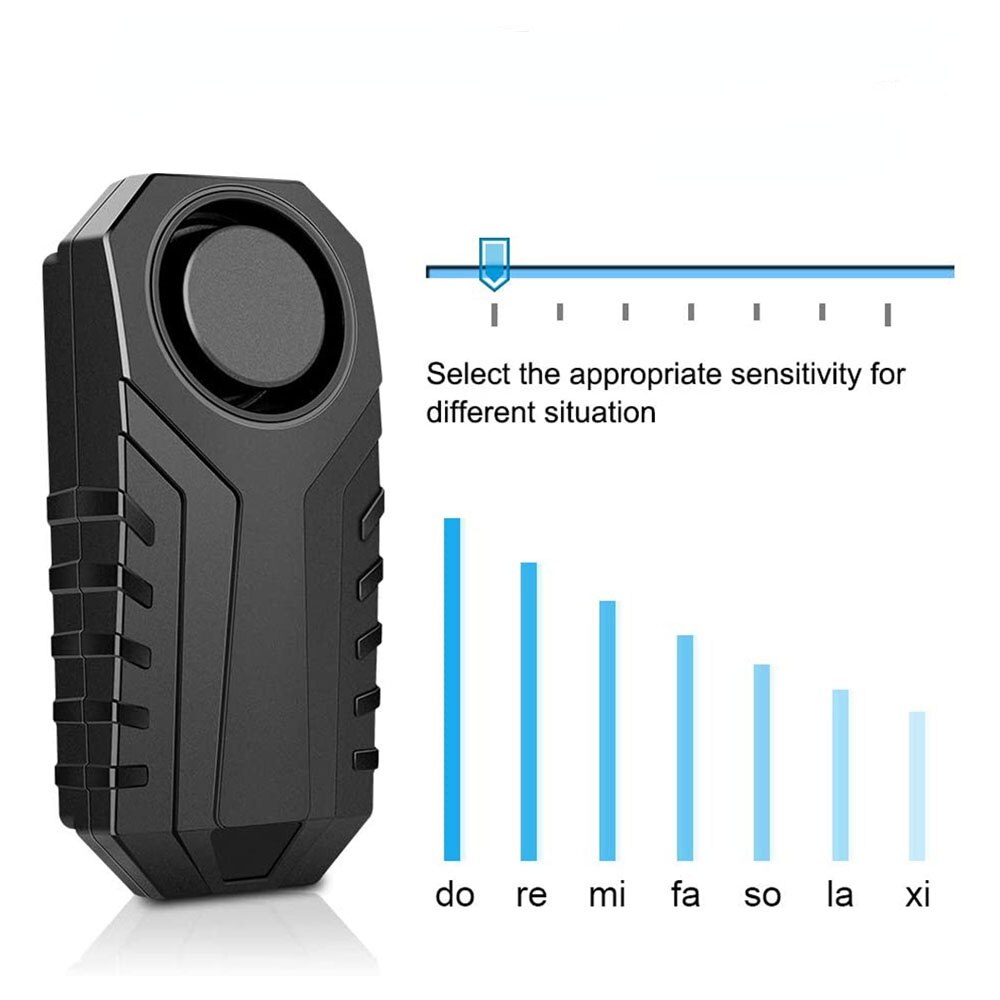 Laut 113dB Fahrrad Alarm Drahtlose Anti-Diebstahl Fahrrad Motorrad Sicher Alarm Vibration Fahrrad Warenkorb Anhänger Zaun Fernbedienung IP55