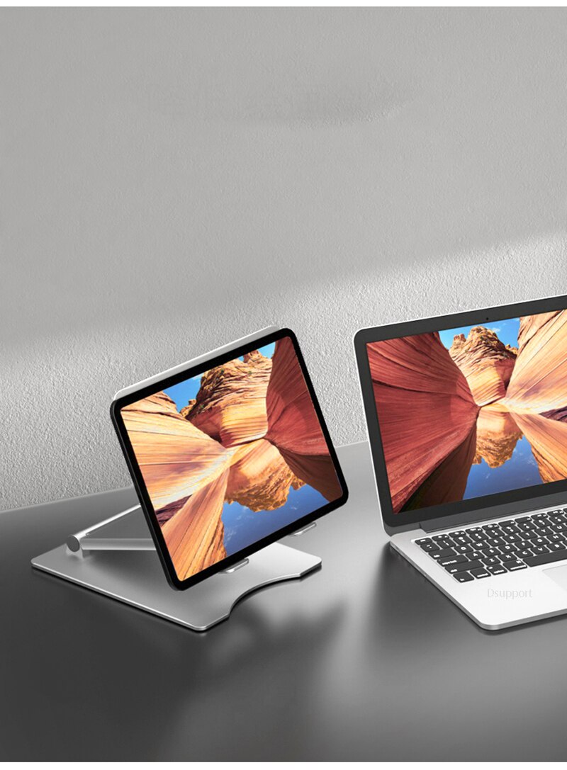 AP-2HB Aluminum Alloy Height Adjustable Laptop Stand Folding Lifting Standing Work Office Macbook Riser