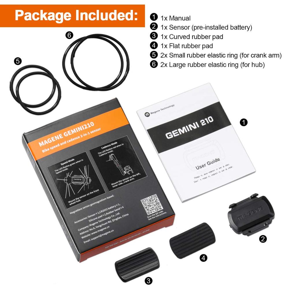 Original Magene gemini 210 S3 cadence de vitesse durale capteur ordinateur compteur de vitesse ant + bluetooth vélo pour igpsport bryton
