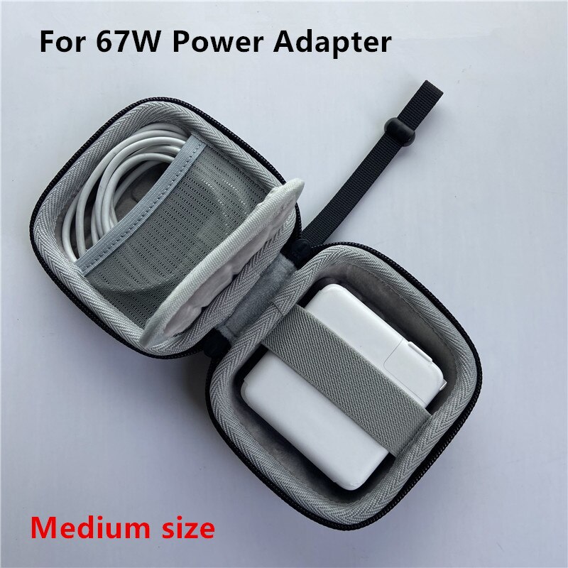 Hard Carrying Case for iPhone/iPad/iPod Power Adapter 140W 96W 87W 67W 61W 30W 29W 20W Case Bag Charger Head Storage Box: Medium for 67W