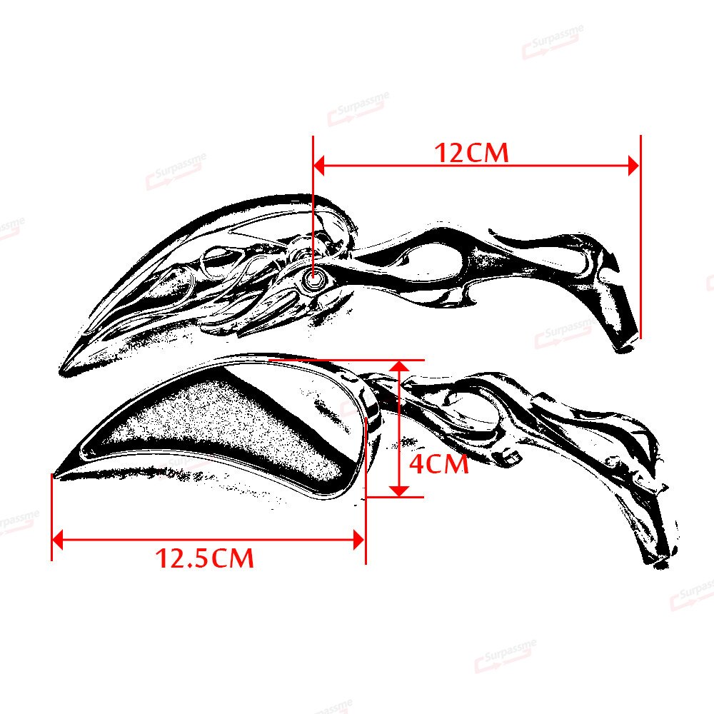 Voor Harley Softail Davidson 883 Sportster Touring Accessoires Universal Motorcycle Achteruitkijkspiegels Flame Cafe Racer Spiegels