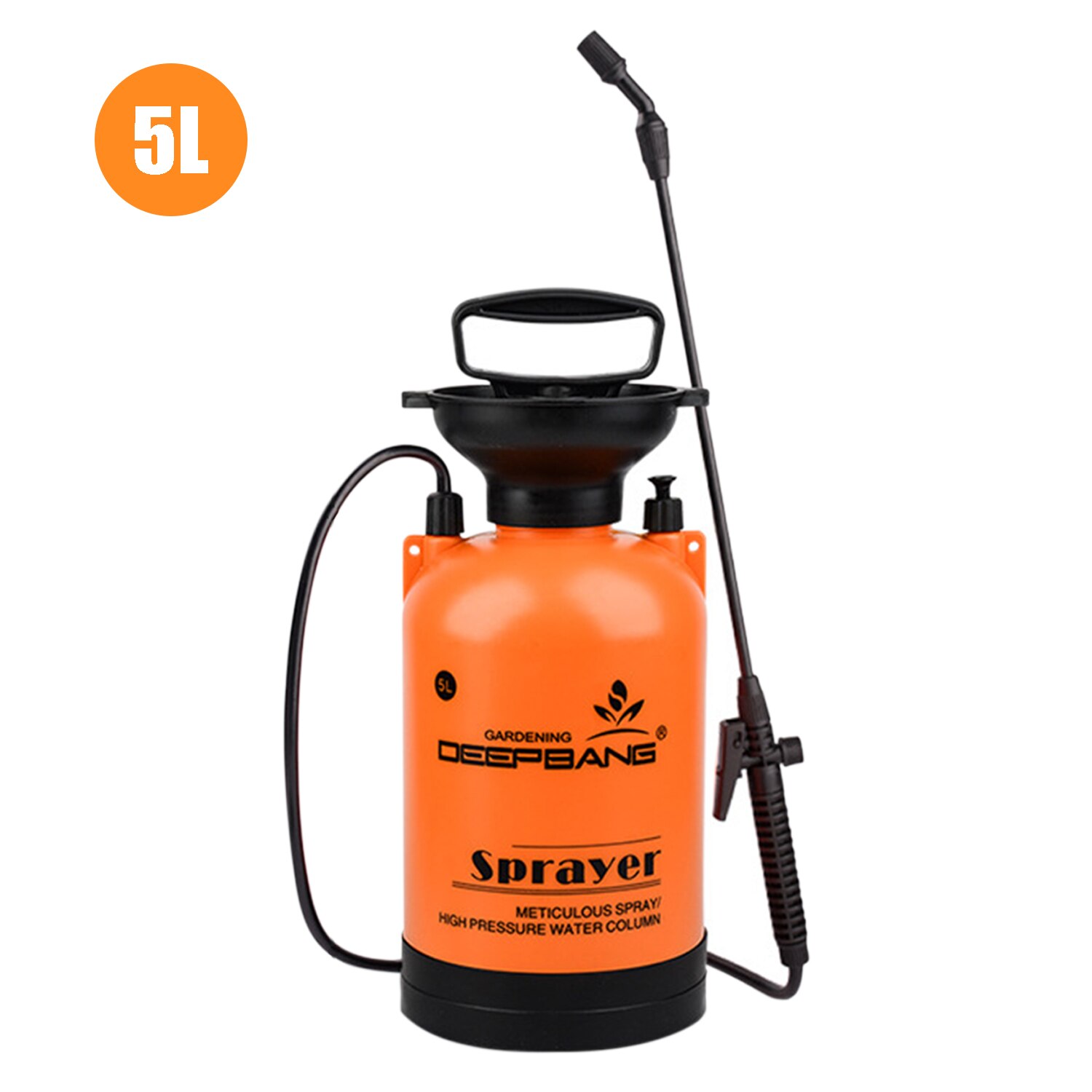 Garden Pump Sprayer Handheld Water Sprayer Plant Water Sprayer Lawn Bottle for Watering Cleaning Fertilizing: 5L Plastic