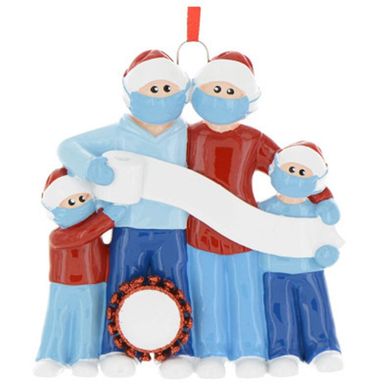 Decoraciones de de Navidad personalizadas de la familia de ornamento-adorno para árbol de Navidad único-recuerdo especial