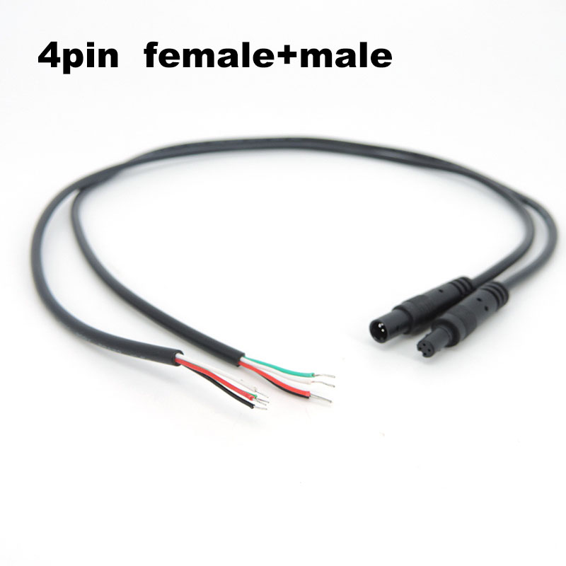 DIY 4/5/6 pin core Jack Car DVR Camera Extension Cable HD Monitor Vehicle Rear View/Back Up Camera Wire Male Female Plug Cord: GRAY