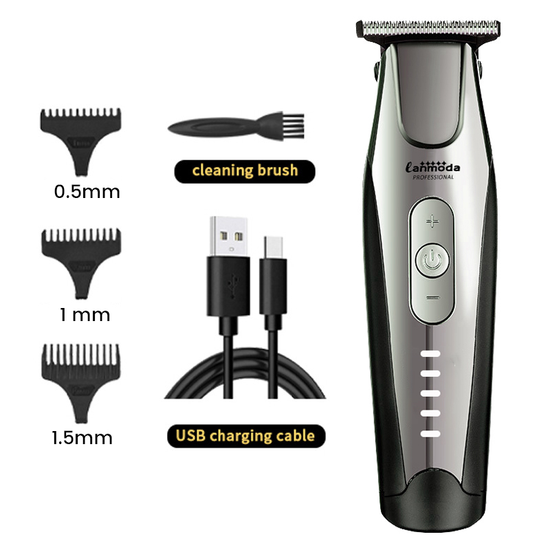 Lanmoda Bald Clipper for Men Barber Electric 0 MM Hair Trimmer Type-c Beard Trimmer Haircut Machine Shaver Razor