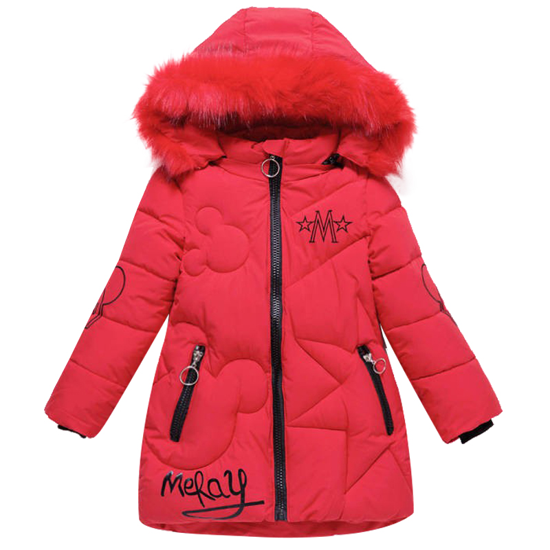 Winter Jacke für Mädchen Russische freundlicher Schneeanzüge Plus Samt Warme Mit Kapuze Oberbekleidung Mantel freundlicher Teenager Mädchen Parkas 6-13 Y: meray rot / 120