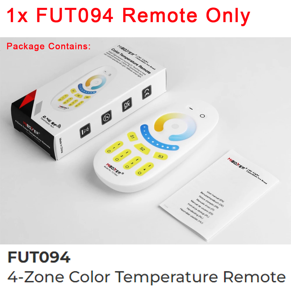 MiLight 2.4G Wireless Dimmer Remote FUT006 FUT007 FUT094 S1-W S1-B S1W+ C1 C3 Y1 Y2 K0 K1 K2 K3 K2S K3S for MiBoxer CCT LED Lamp: light green