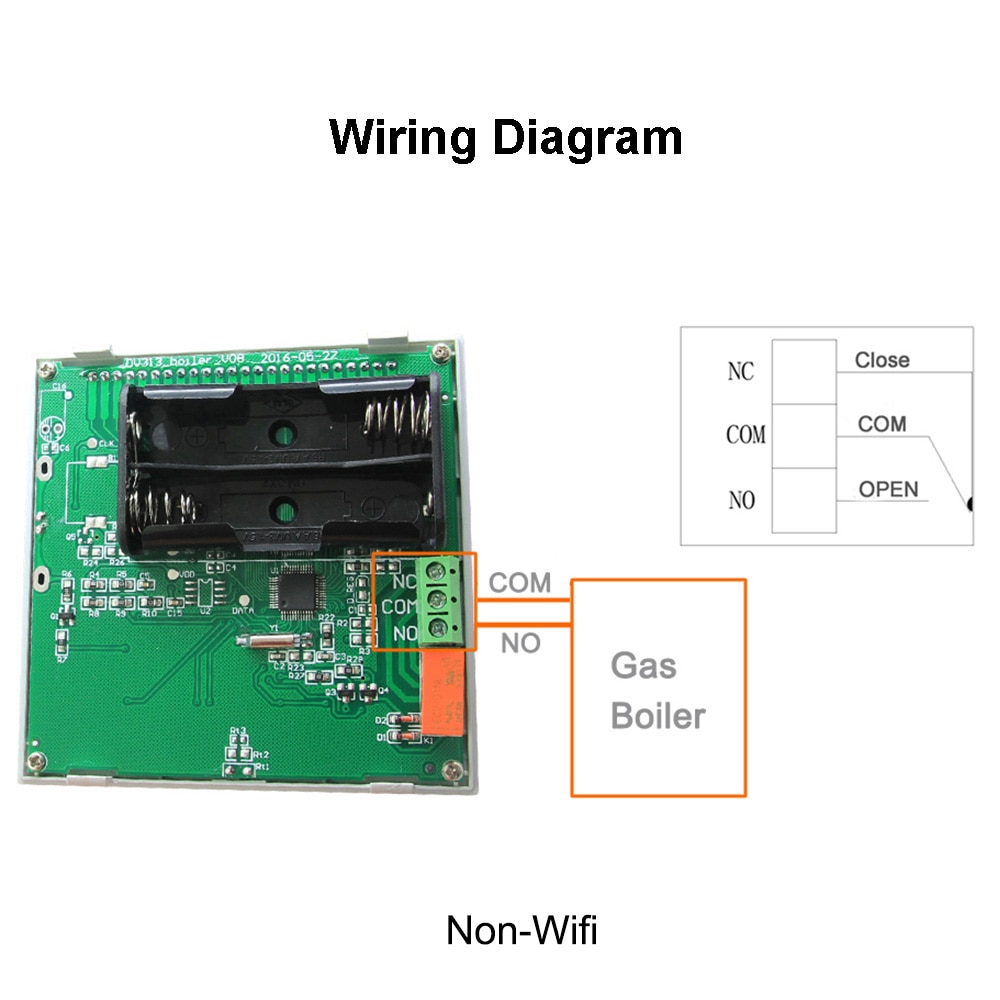 BEOK Wifi / Non-Wifi Room Heating Thermostat Temperature Controller for Gas Boilers Weekly Programmable BOT-313