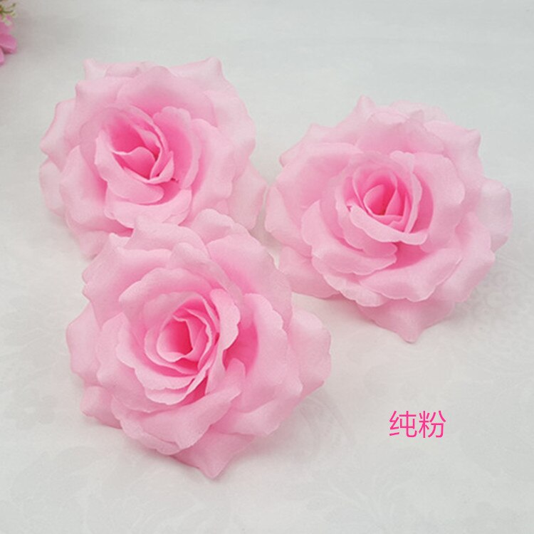 Fleur artificielle de 10cm 1 pièce | Fleur noire en soie toucher réel, tête de fleur, décoration bricolage pour fête de mariage familiale: light pink