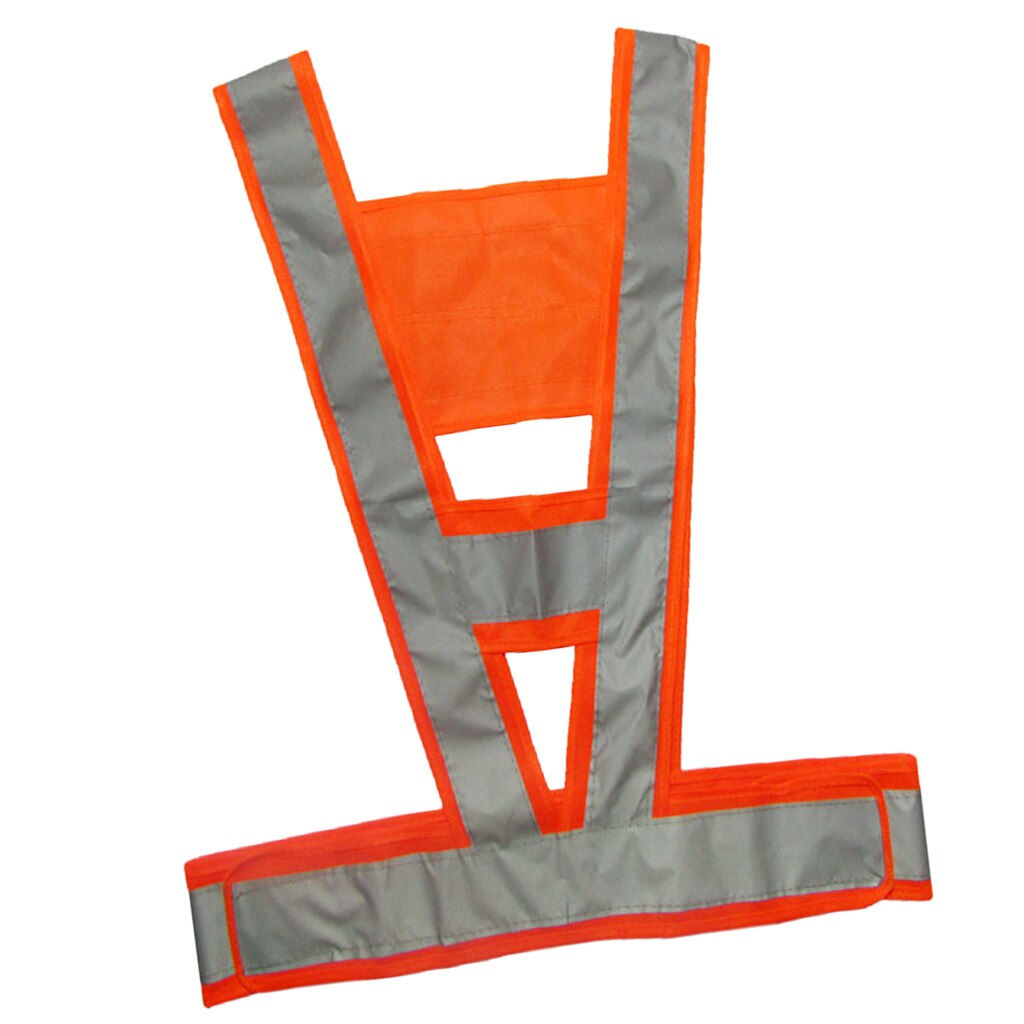 Chaleco de seguridad en forma de V, reflectante para tráfico, correr, acampar, al aire libre, etc.