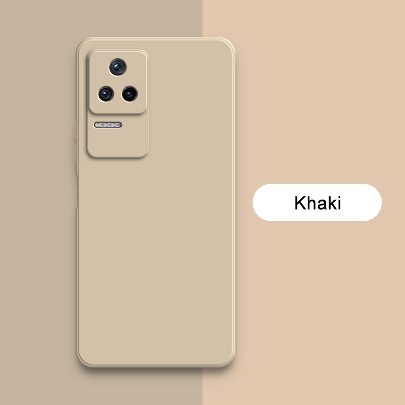Coque arrière carrée originale en Silicone liquide pour Xiaomi POCO F4 GT 5G, étui de protection souple pour appareil photo, mignon, sac Funda
