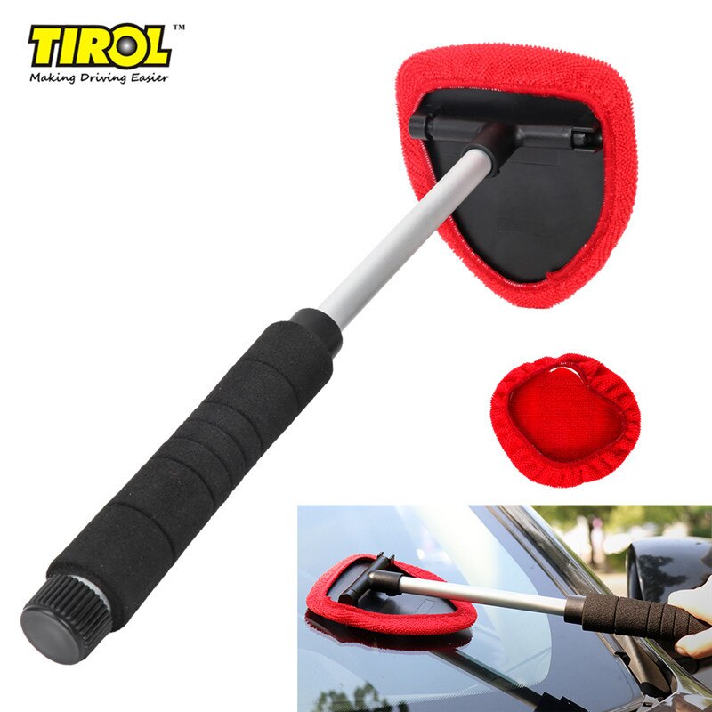 1x Telescopic Window Glass Auto Cleaner car windshield cleaning brush microfiber window scraping mist eliminator Car Accessories