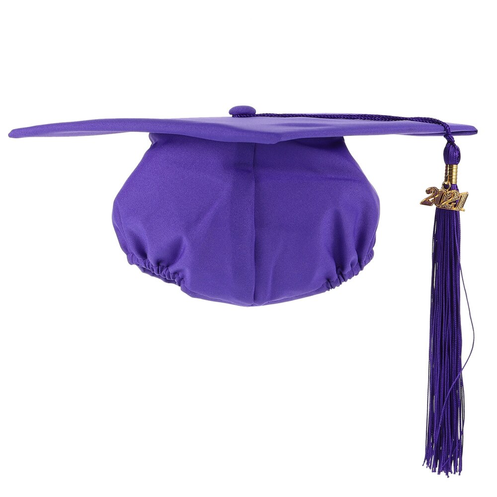 1 Pc Practical Graduation Cap Meaningful Bachelor Hat Headgear (Free Size): Purple