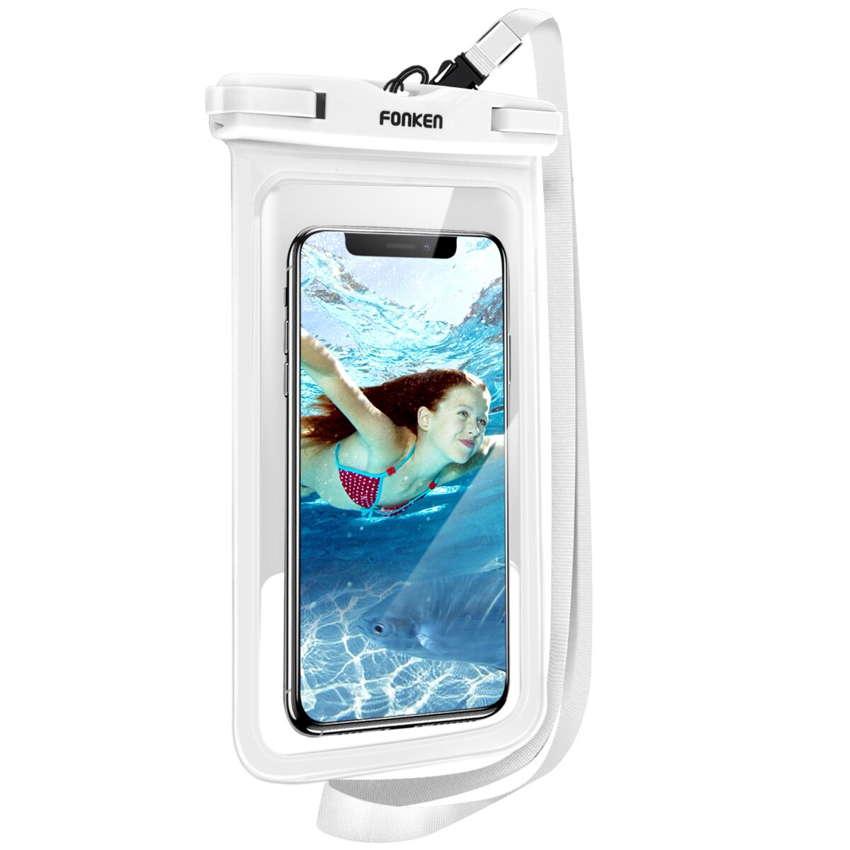 FONKEN Wasserdichte Telefon fallen Für Iphone Schwimm Tasche Unterwasser Handy, Mobiltelefon fallen Schwimmen fallen Schutzhülle Beutel Unversal Telefon Abdeckung: 1stck weiß Dry Case