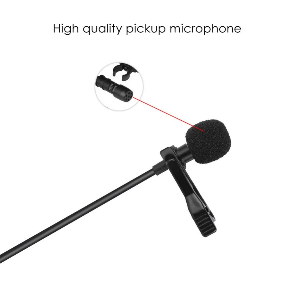 1.45M Mini Draagbare Microfoon Condensator Clip-On Revers Lavalier Microfoon Wired Mikrofo/Microfon Voor Telefoon Voor Laptop