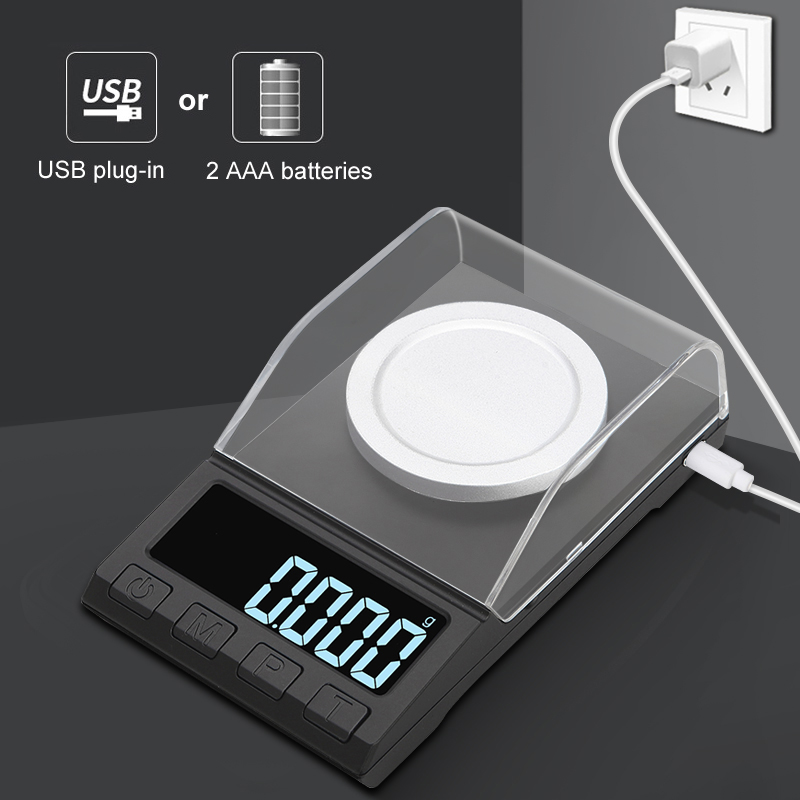 Báscula electrónica de precisión 0.001g, 100g/50g/20g, joyería de pesaje Digital, báscula de diamante, báscula portátil de laboratorio