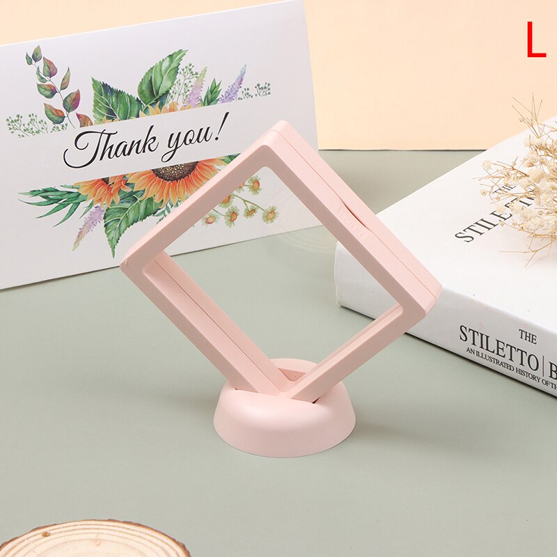 Cadre photo flottant 3D, boîte d&#39;ombre, présentoir de bijoux, support de bague et pendentif, protéger les bijoux, étui de présentation en pierre: PKL