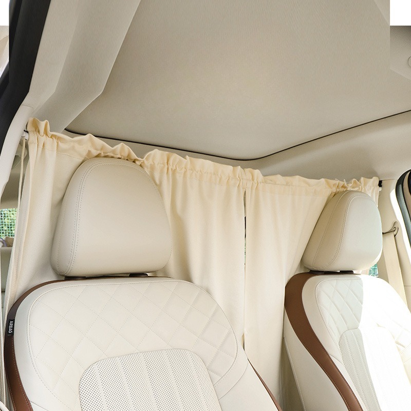 Gardiner i bil, gardiner med innsynssperre foran og bak, delte push-pull-gardiner, solskjerming, gardiner mot peek-up