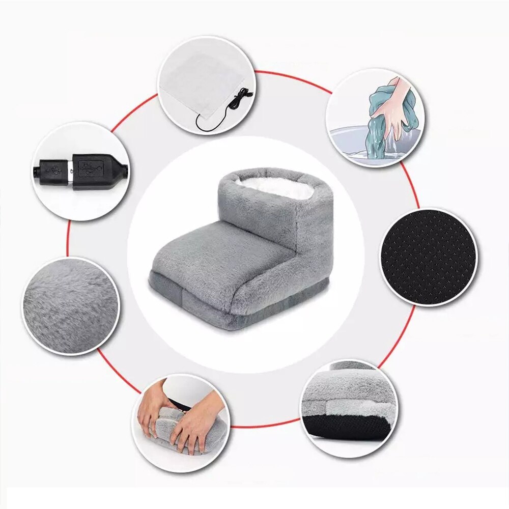 Built-in USB Electric Foot Warmer Heater Timer Function Safe Start Foot Warmer Foot Heating Pad