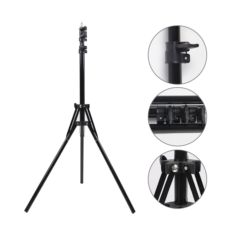 Max Belasting 5kg 2M Zware Metalen Stand Statief Foto Studio Softbox Video Flash Light Stand Fotografie Reflector verlichting Beugel