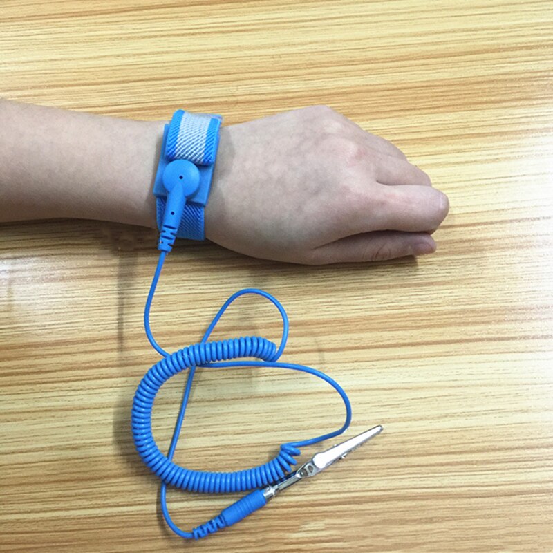 Adjustable Anti Static Bracelet Electrostatic ESD Discharge Cable Reusable Wrist Band Strap Hand With Grounding Wire