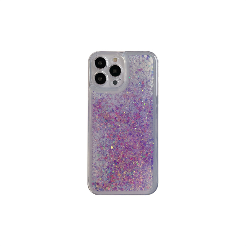 Glow Dark Luminous Liquid Sand Glitter Phone Case for iPhone 14 15 Pro Max 16 13 12 14Pro Luxury Brilliant Quicksand Cover Hood: for iphone11(6.1") / black