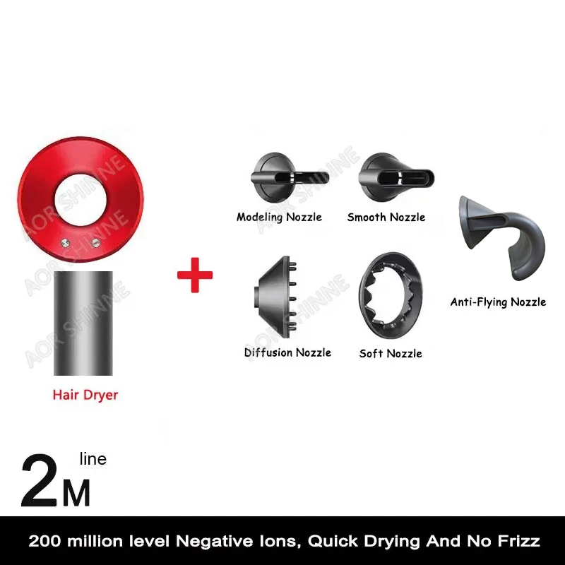 DS High Power Föhn Professionele krachtige haardroger Snelle snelle warme en koude aanpassing Ionische luchtföhn voor kapsalons: Deep Blue