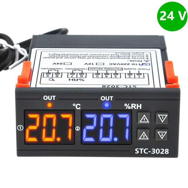 STC-1000/STC-3028/STC-3000 12V24V 220V Digital Temperature Controller Thermostat Thermoregulator Incubator Relay Heating Cooling: WHITE