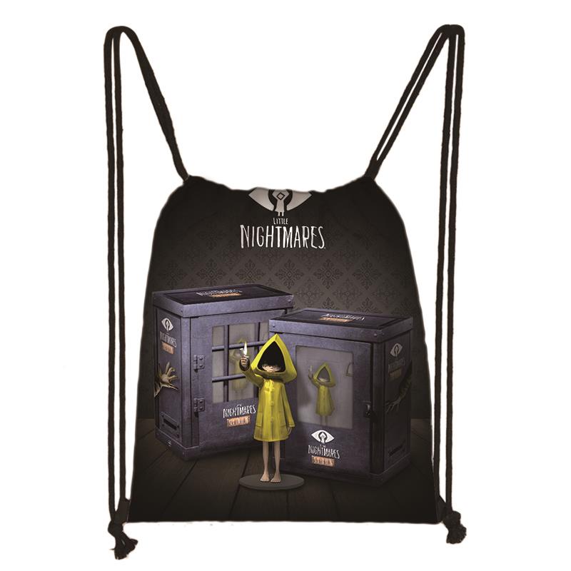 Game Little Nightmares 2 Drawstring Bag Student Schoolbag Cool Backpack Teenager Travel Bag Women Men Bookbag Casual Bags: 015