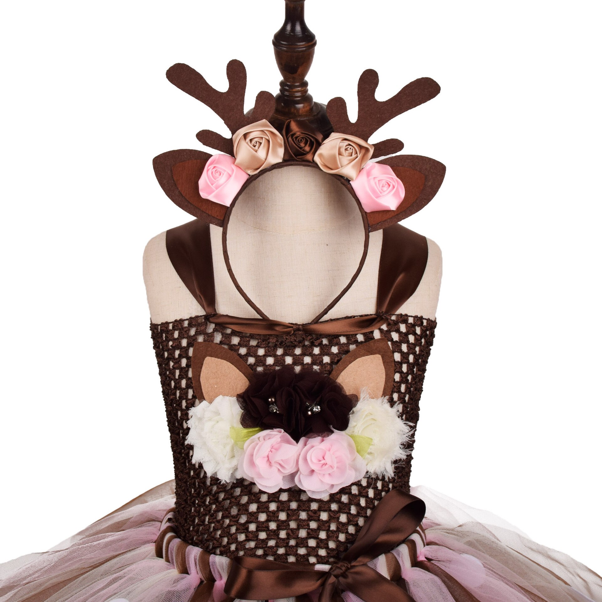 Cartoon Herten Bambi Tutu Jurk Kerst Kinderen Mesh Prinses Jurk Halloween Cosplay Kostuums Jaar Cadeau Voor Meisjes