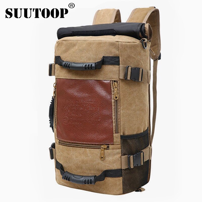 Grande capacidade dos homens mochila saco de viagem esportes casuais lona mochilas para o sexo masculino mutifunctional para fora da porta sacos escola pacote