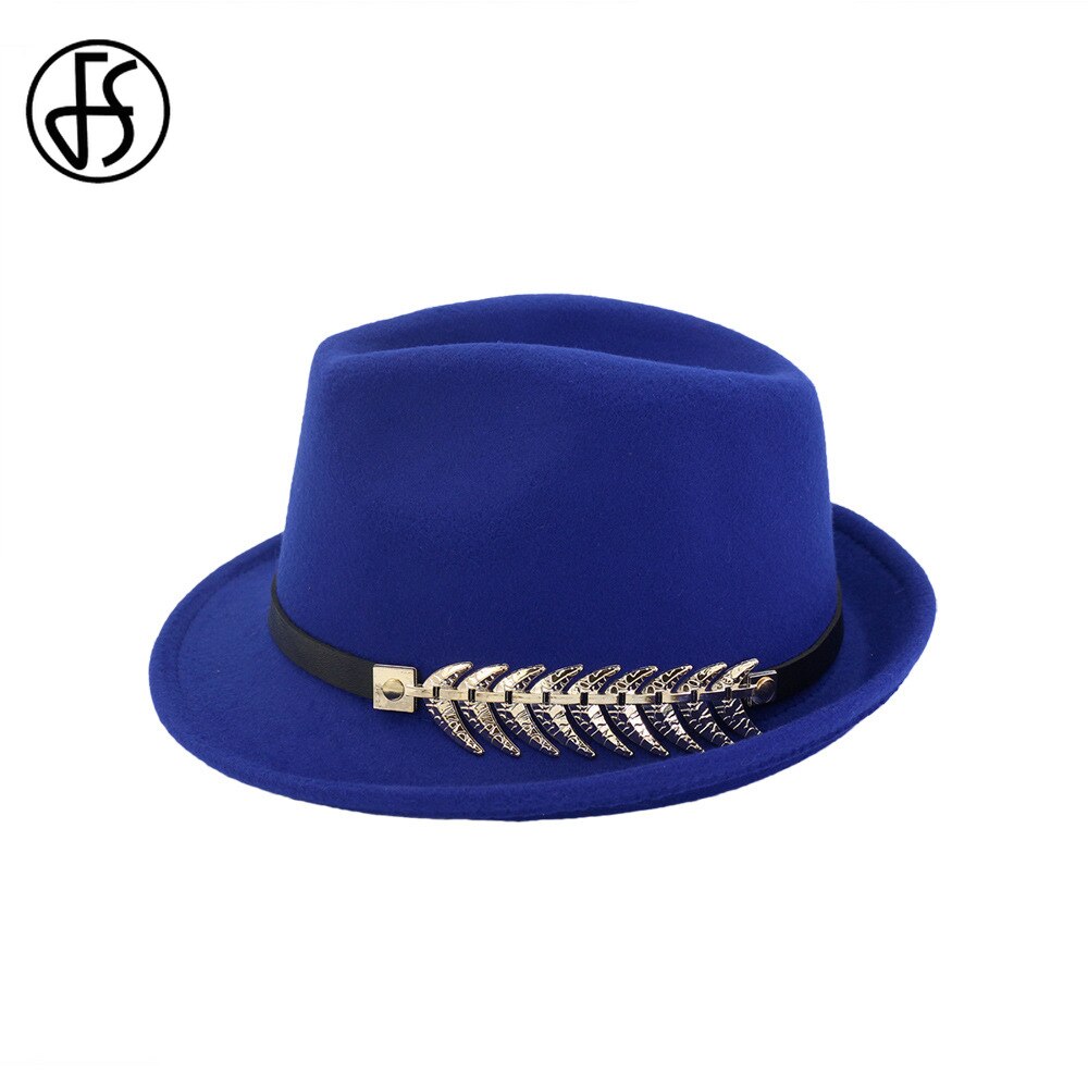 Fs wolvilt dames heren fedora hoed voor lente herfst dame gangster trilby kerk jazz hoeden panama pet zwarte krul rand