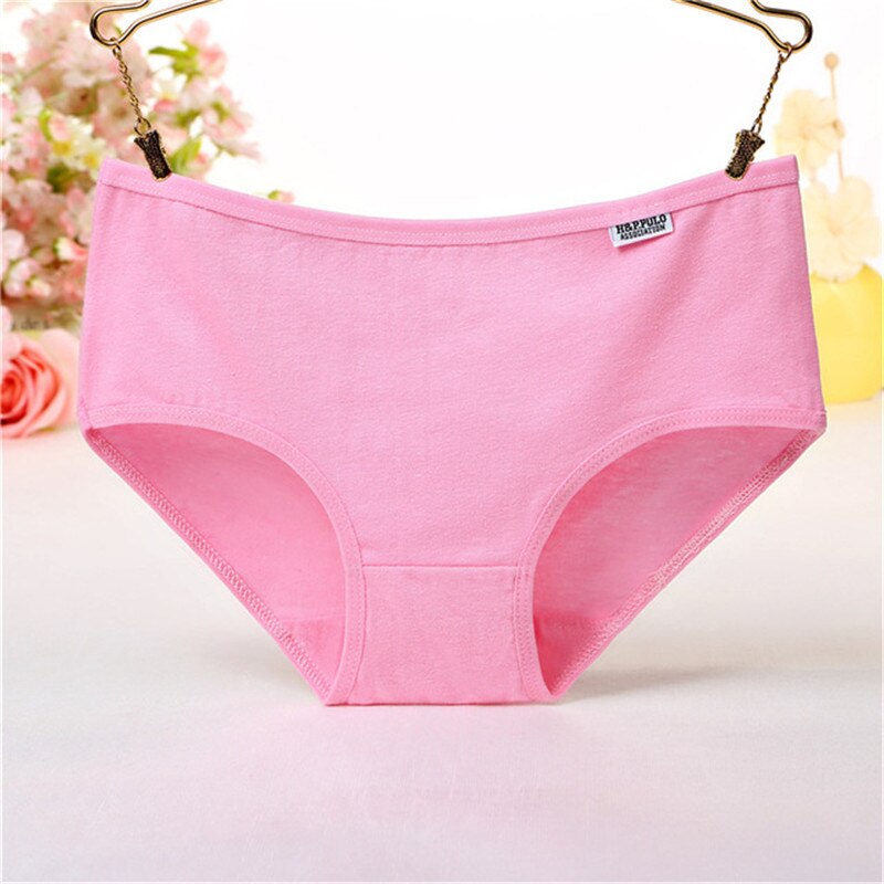 3 Pcs/Lot Women's Underpants Cotton Briefs Solid Low-Rise Lingerie Shorts Underwear Underpants For Women Girls L-3XL