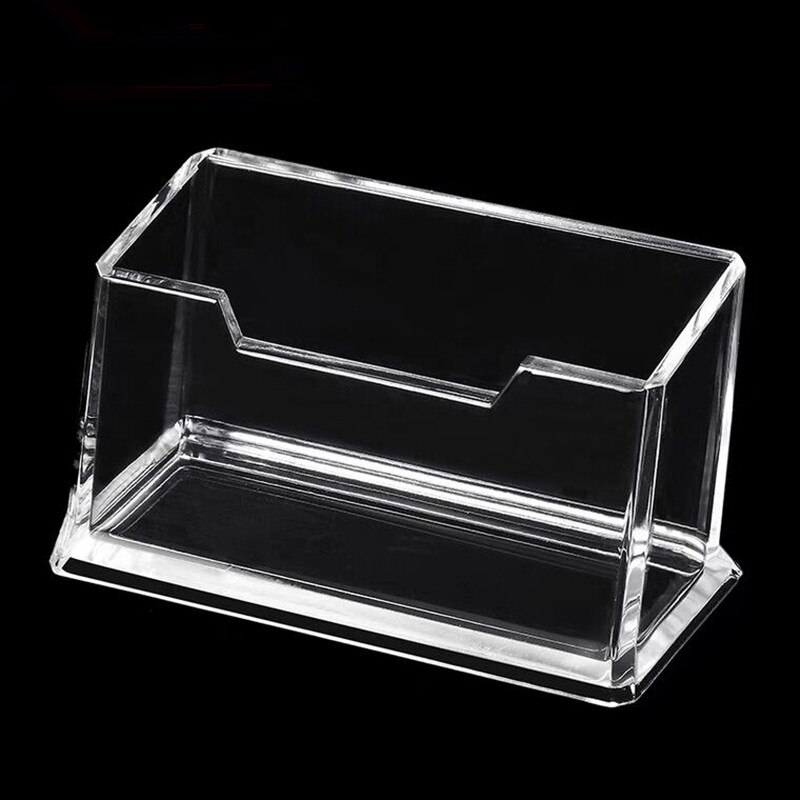 Desktop Acrylic Business Name Card Holder Case Display Organizer Stand Office Tradeshows Business Card Desk Sign Holder Case