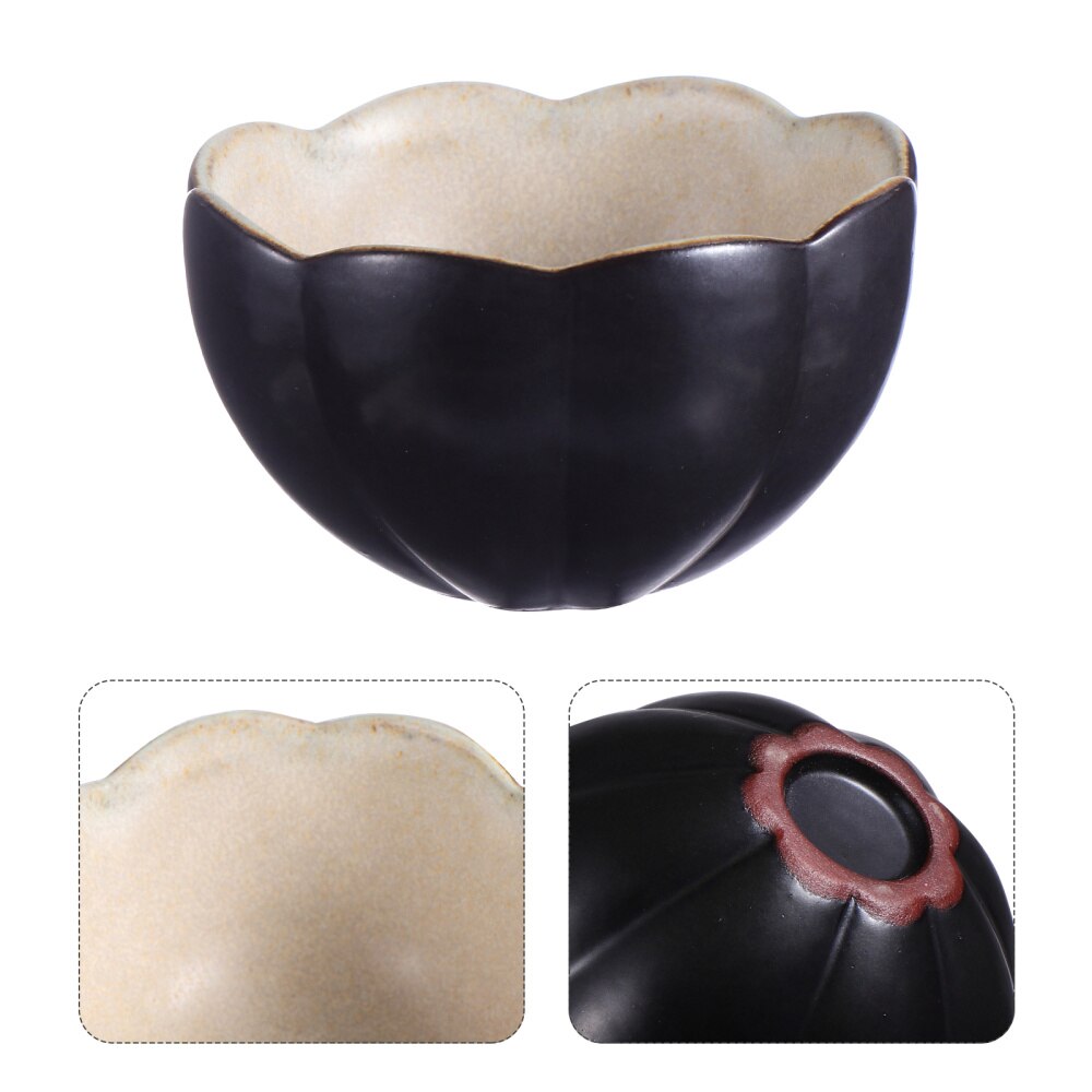 1pc Universal Ceramic Cup Water Cup Japanese-Style Drinking Cup for Restaurant: Black White