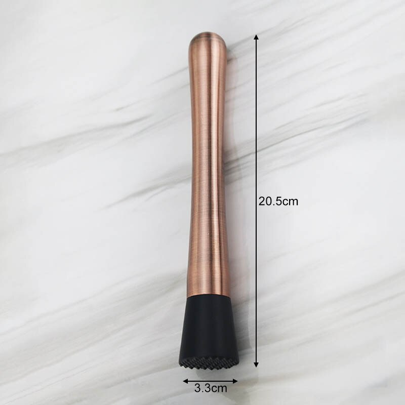 Edelstahl Obst Stampfer Bar Werkzeug Mehrzweck Hause Liefert Cocktail Zubehör Mischen Stock Eis Unterbrecher: Bronze-