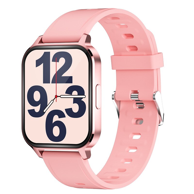 Smart Horloge Heren Vrouwen Hartslag Bloeddruk Fitness Multifunctionele Sport IP68 Waterdichte Smartwatches Voor Android Ios: Pink