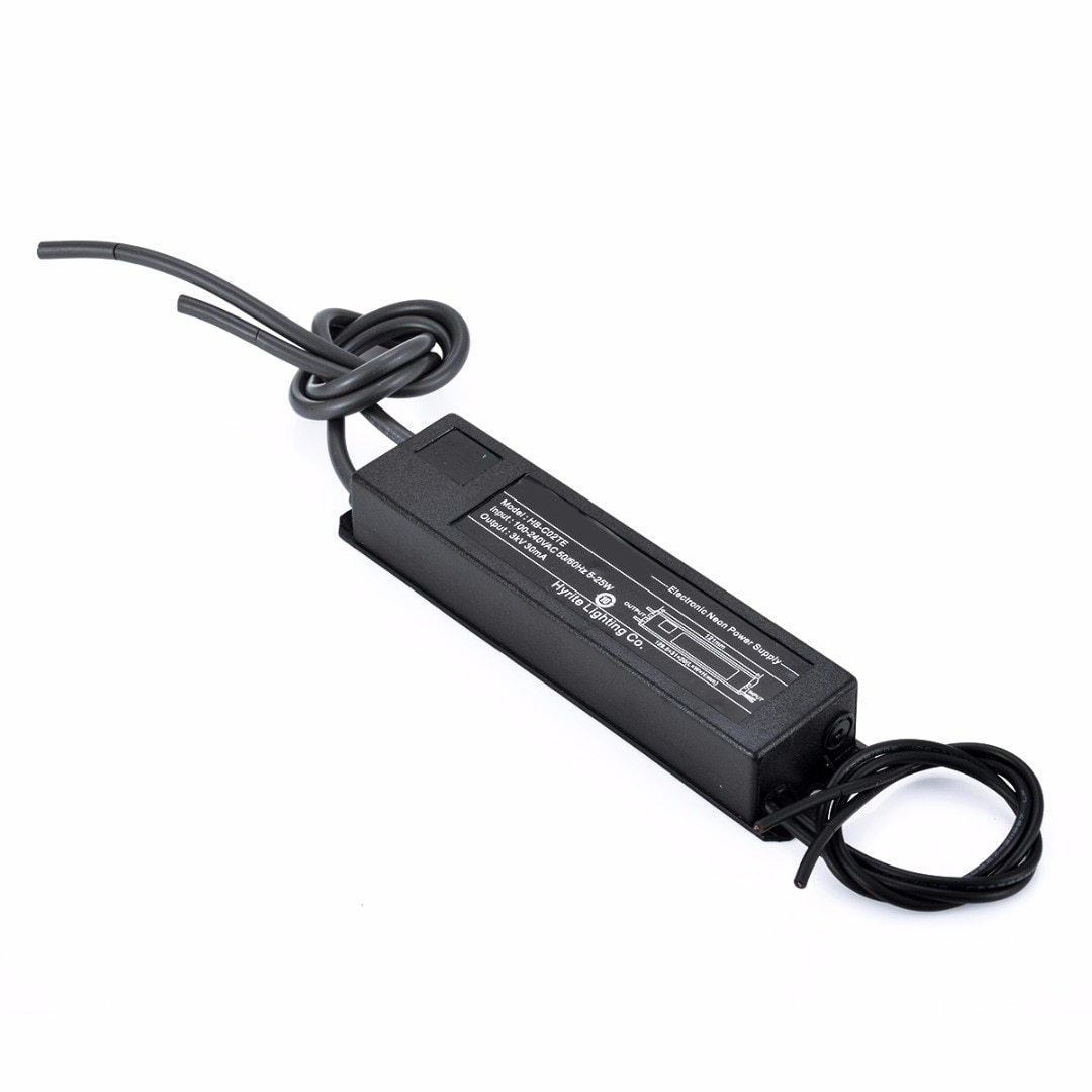 Neon Light Sign Electronic Neon Transformer Power Supply with Wire Cable HB-C02TE 3KV 30mA 5-25W