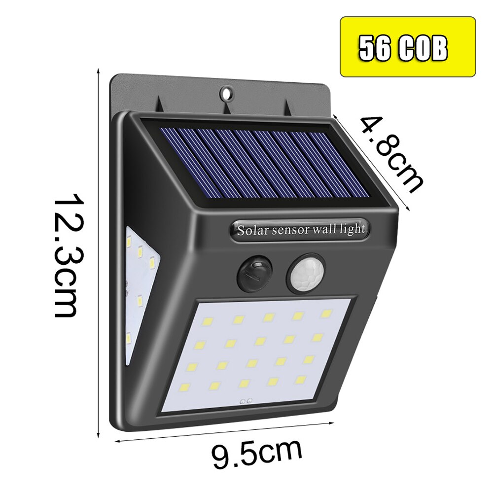 120LED COB Solar Light Motion Sensor Outdoor Waterproof Garden Solar Lights For Path Led Street Split Outdoor Solar Wall Lamp